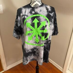 Attila Chaos Double Sided Print tie-dye Tour shirt Band Tee Metal Music Goth